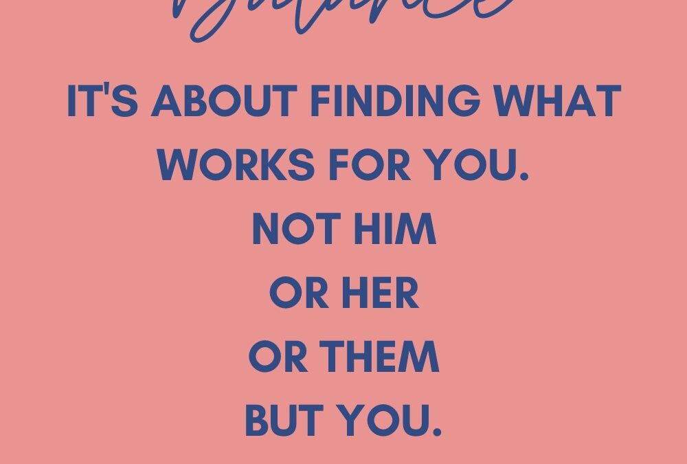 Finding Balance in Motherhood