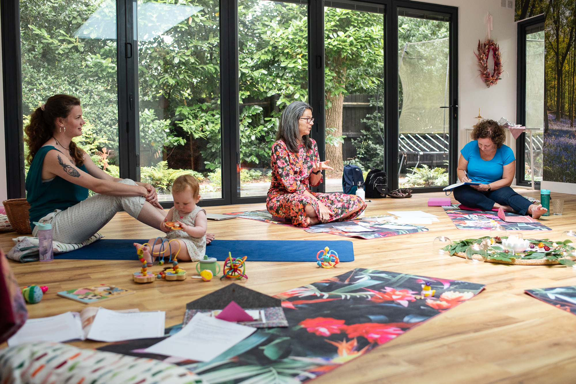 Mother Circle Training Women supporting each other in a mother circle training session